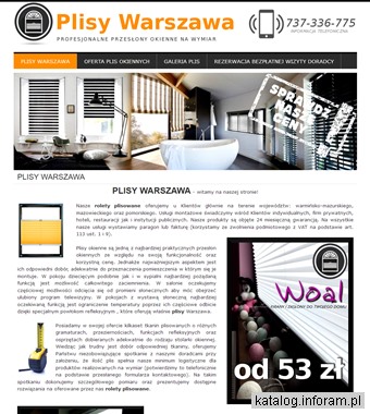 Plisy Warszawa - rolety plisowane na wymiar