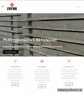 Płyty drogowe betonowe - Fatra