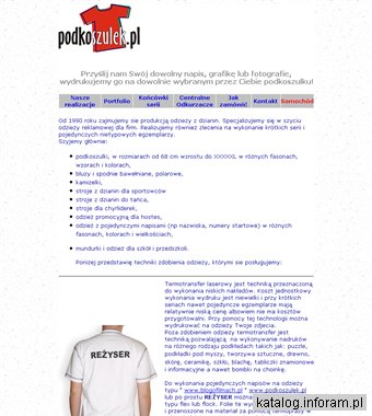 Producent podkoszulków i odziezy reklamowej. Podkoszulki z nadrukami