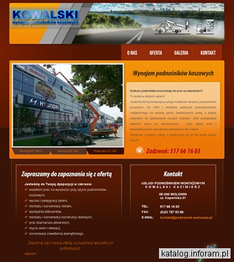 Wynajem podnośników koszowych Warszawa