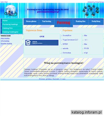 Porównanie hostingów