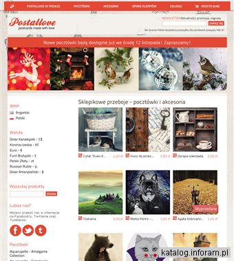 Sklep z pocztówkami - postallove