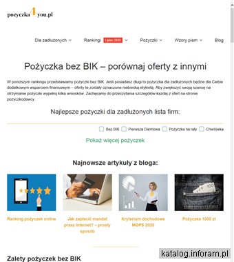 Pożyczki bez BIK