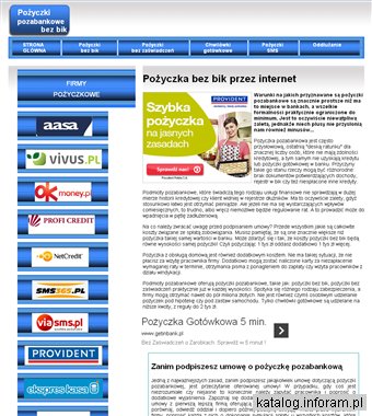 Pożyczka bez bik przez internet