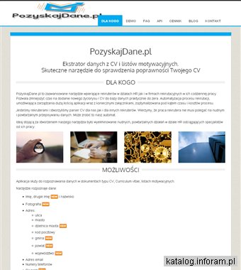 Pierwszy polski parser CV