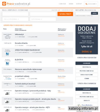 Oferty pracy Wadowice