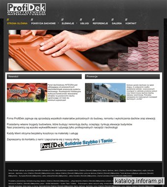 ProfiDek - dachy i elwacje materiały i wykonawstwo