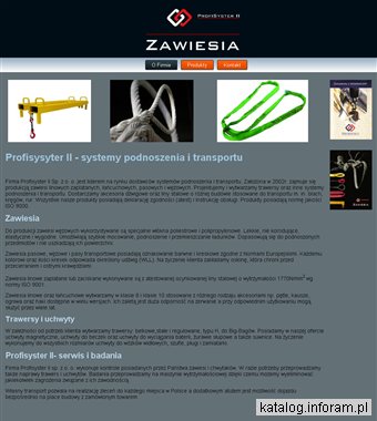 Zawiesia i trawersy z Profisyster II