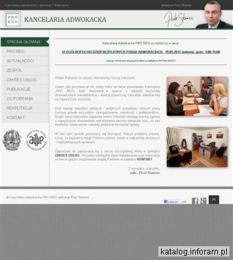 Kancelaria Adwokacka PRO REO w Warszawie Adwokat Piotr Staniec
