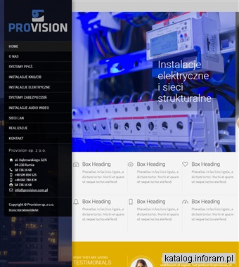 PROVISION instalacje sieci elektrycznych
