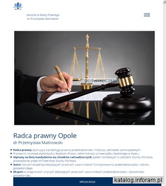 Obsługa prawna Opole - prawo handlowe, spółek - Przemysław Malinowski