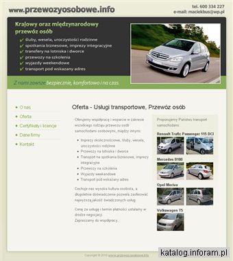 Przewóz osób, usługi transportowe