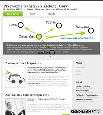 Przewozy i transfery z Zielonej Góry na lotniska Berlin, Poznań, Wrocław