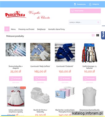 Pszczółka - Ubranka i dodatki do Chrztu