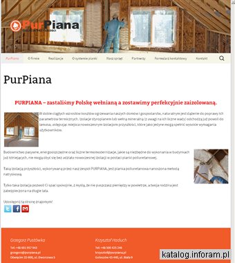Purpiana - ocieplanie poddasza pianką