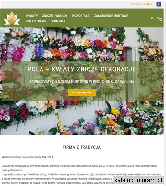 Sztuczne kwiaty - pwpola.pl