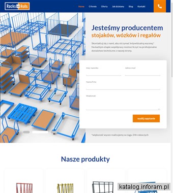 Producent stojaków metalowych - racksandrolls.pl
