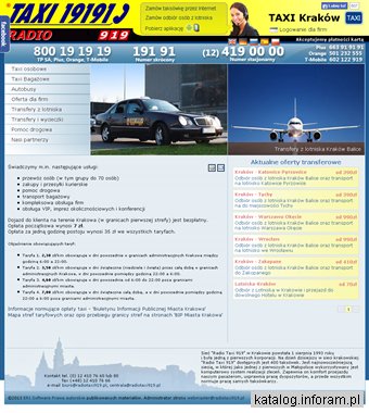 RADIO-TAXI 919 Taxi airport Kraków