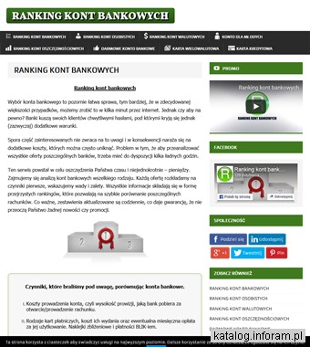 Ranking kont bankowych