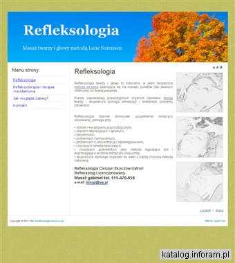 Refleksologia Refleksoterapia Akupresura masaz twarzy i głowy