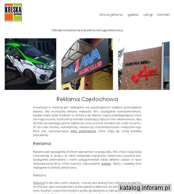 Reklama Częstochowa - banery, litery przestrzenne, oklejanie samochodów