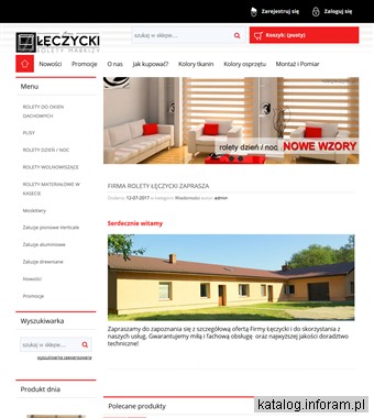 www.roletyleczycki.pl Rolety materiałowe