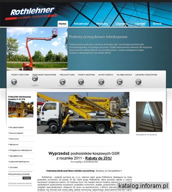 Rothlehner - sprzedaż, wynajem i serwis podnośników koszowych
