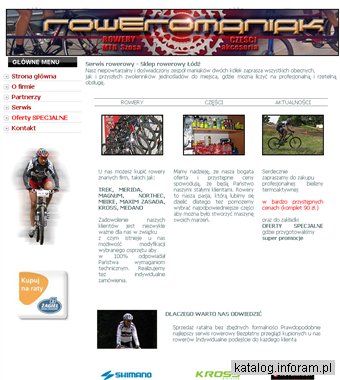Sklep rowerowy - serwis rowerowy Łódź - roweromaniak.com.pl