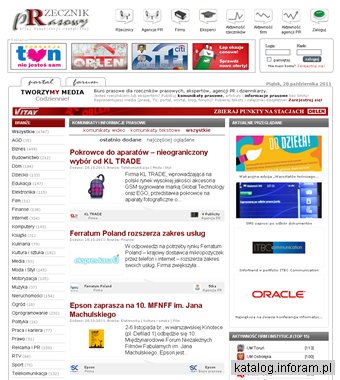 Rzecznik prasowy - komunikaty prasowe