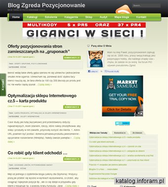 Blog Zgreda o pozycjonowaniu