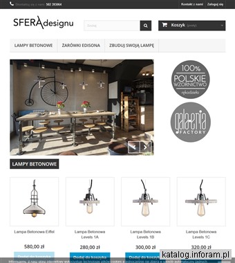 Sfera Designu - lampy betonowe