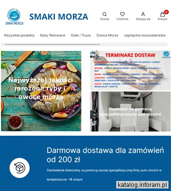 Smaki morza - mrożone ryby i krewetki