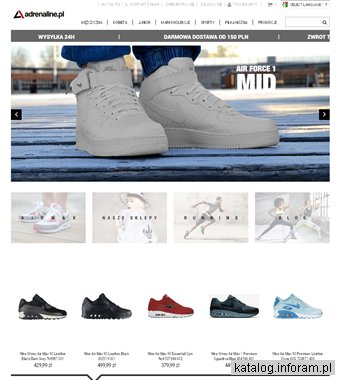 Internetowy sklep sportowy Adrenaline