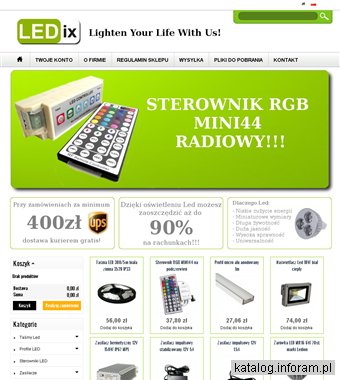 Sklep Ledix - oświetlenie led, taśma led, oprawy led, halogeny led