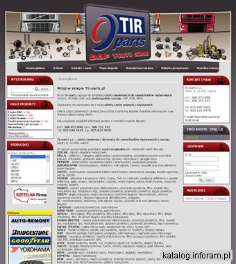 Części tir - kup online, sklep internetowy
