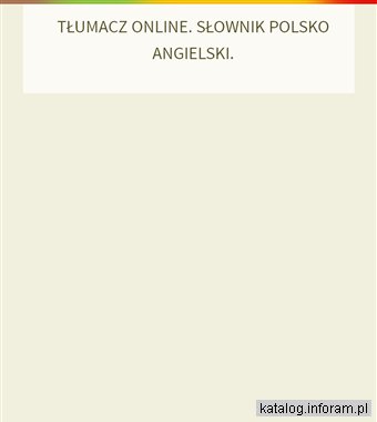 Słownik angielsko polski online