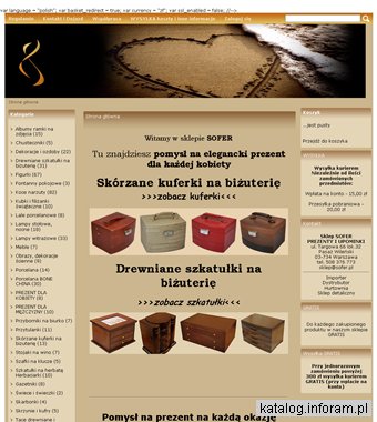 Szkatułki na biżuterię warszawa - Sofer.pl