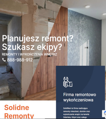 Firma remontowa - remonty mieszkań, usługi budowlane Gdynia, Gdańsk