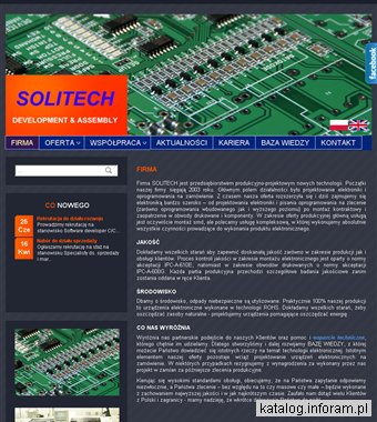 Solitech - projektowanie i montaż elektroniki