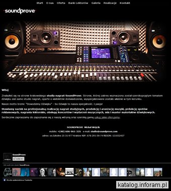 Studio nagrań SoundProve, produkcja muzyczna