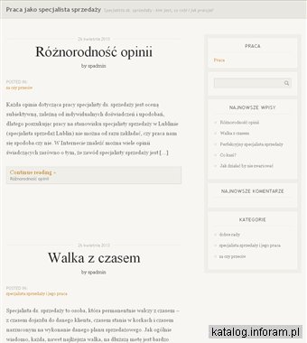 Praca specjalista sprzedaży