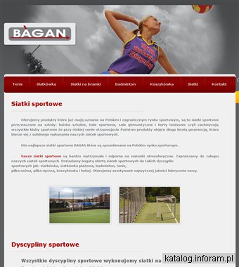 Siatki sportowe BAGAN