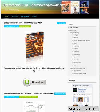 Darmowe sprawdziany dla gimnazjum