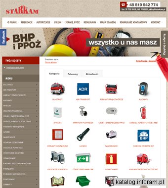 Starkam - gaśnice, agregaty prądotwórcze