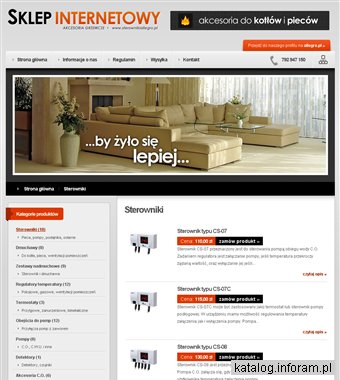 Sklep internetowy. Sterowniki pomp pieców dmuchawy