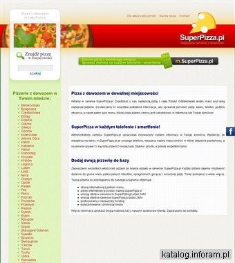 Pizza na telefon i z dowozem - spis pizzerii