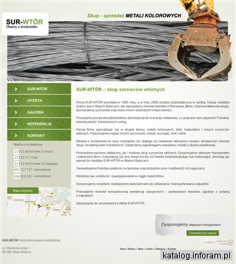SUR-WTÓR SP. Z O.O. skup złomu Błonie
