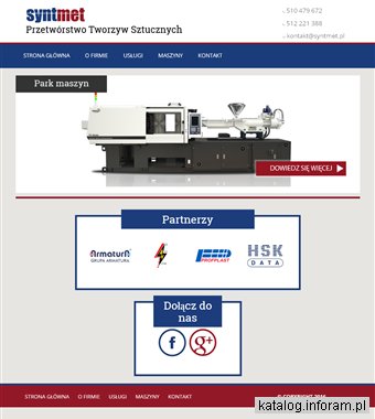 Syntmet - przetwórstwo tworzyw sztucznych, projektowanie form wtryskowych