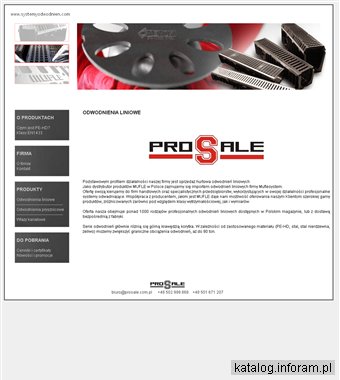 Prosale - odwodnia liniowe MUFLE