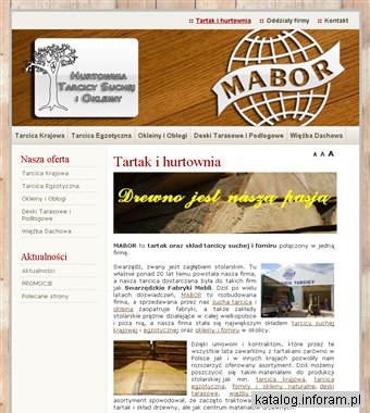Tartak MABOR - tarcica, okleina, deska tarasowa